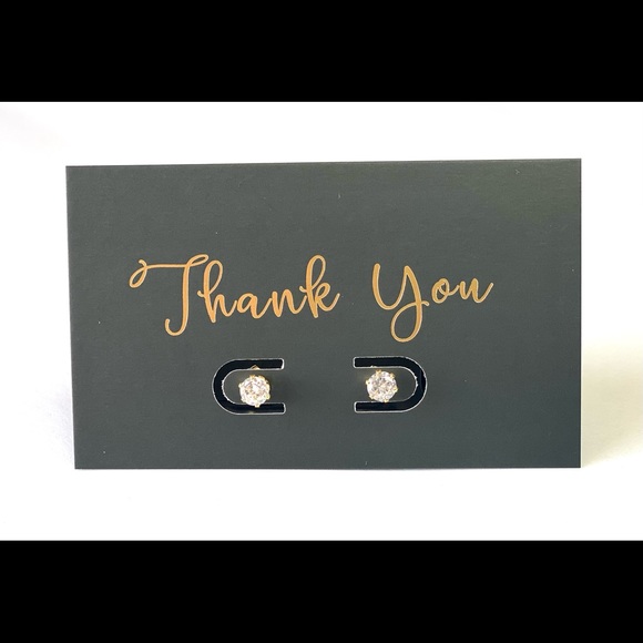 Beautiful Thank You Earring Cards - Picture 1 of 5